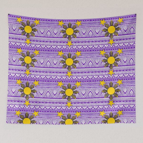 Item preview, Purple Tribal Pattern with Filipino Sun and Stars designed and sold by Steeb757.