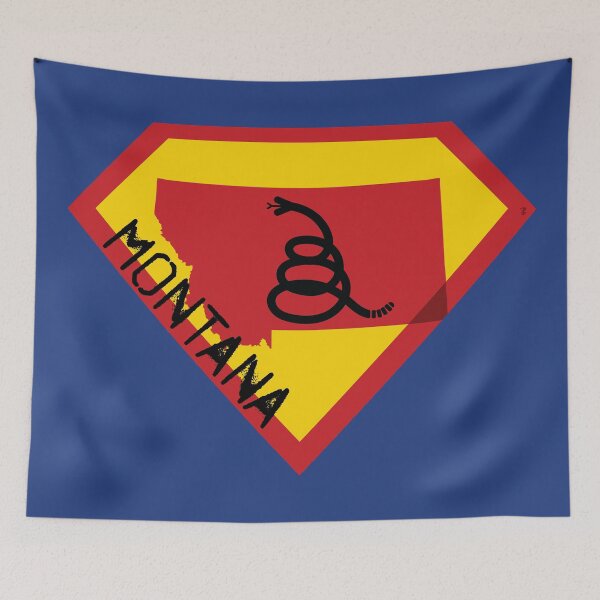 Item preview, MONTANAN SHIELD - Freedom Is The Superpower - Modern Gadsden Snake Flag - Dont Tread On Me SUPERHERO MONTANA spellout design designed and sold by pelagio.