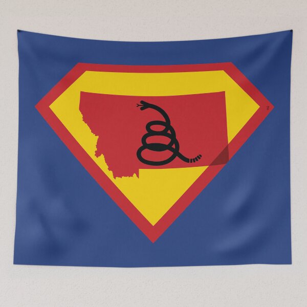 Item preview, MONTANAN Shield - Freedom Is The Superpower - Modern Gadsden Snake Flag - Dont Tread On Me SUPERHERO MONTANA  design designed and sold by pelagio.