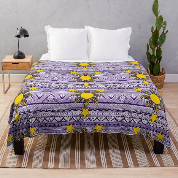 Item preview, Dark Purple and Purple Tribal Pattern with Filipino Sun and Stars designed and sold by Steeb757.