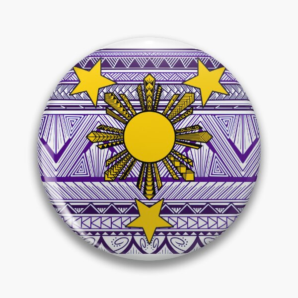 Item preview, Dark Purple and Purple Tribal Pattern with Filipino Sun and Stars designed and sold by Steeb757.