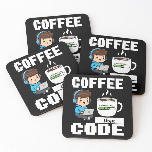 Item preview, COFFEE THEN CODE - PROGRAMMER GIFT designed and sold by KEF Custom.