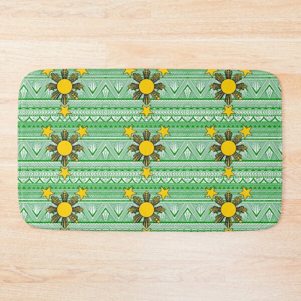Item preview, Green Tribal Pattern with Filipino Sun and Stars designed and sold by Steeb757.