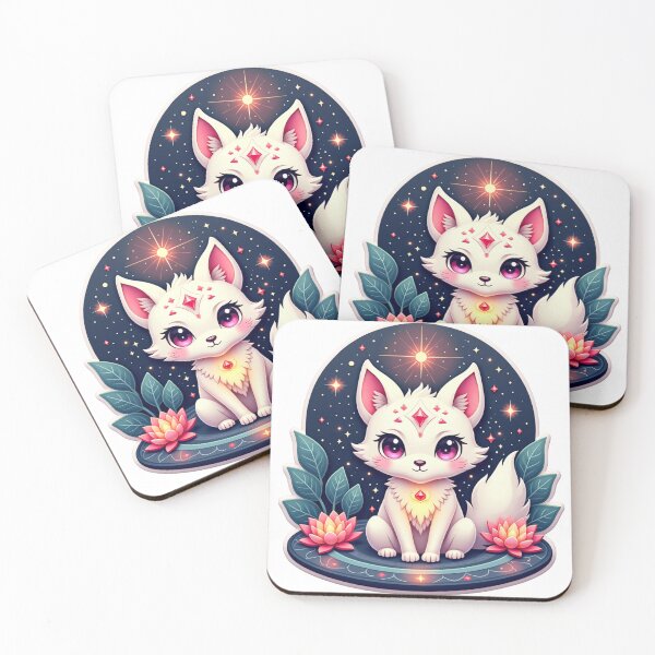Item preview, Celestial Kawaii Fox: Guardian of Cosmic Dreams designed and sold by highvibz72.