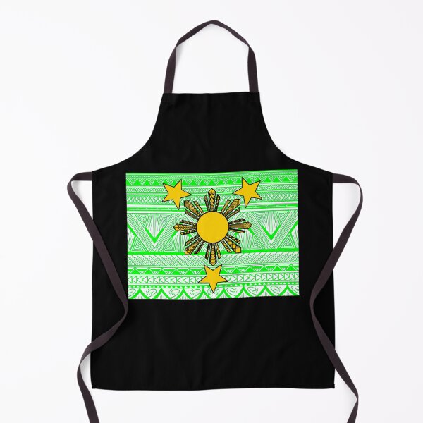 Item preview, Bright Green Tribal Pattern with Filipino Sun and Stars designed and sold by Steeb757.