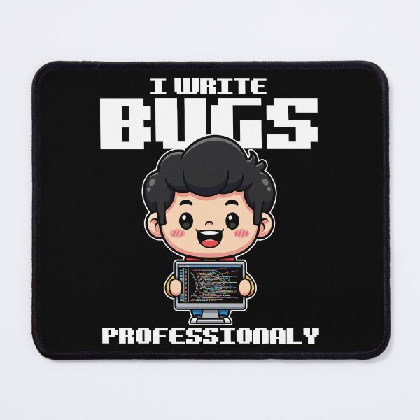 Item preview, I WRITE BUGS PROFESSIONALY - PROGRAMMER GIFT designed and sold by KEF Custom.