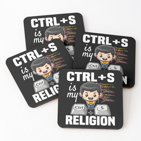 Item preview, CTRL + S IS MY RELIGION - PROGRAMMER GIFT designed and sold by KEF Custom.