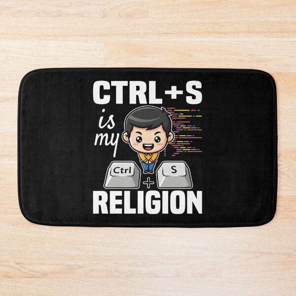 Item preview, CTRL + S IS MY RELIGION - PROGRAMMER GIFT designed and sold by KEF Custom.