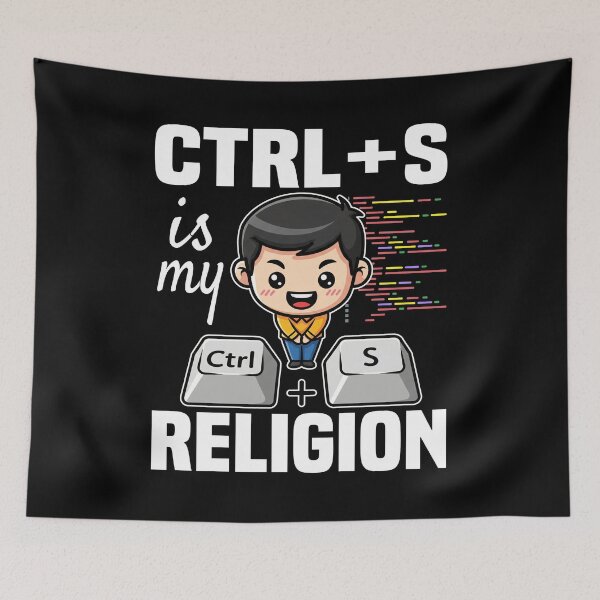 Item preview, CTRL + S IS MY RELIGION - PROGRAMMER GIFT designed and sold by KEF Custom.