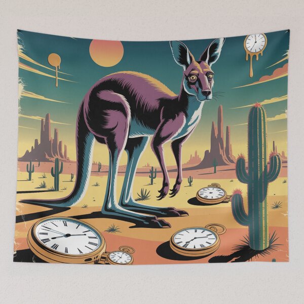 Item preview, A kangaroo in the style of Salvador Dalí. designed and sold by Lilashakti ⭐️ ⭐️ ⭐️ ⭐️ ⭐️.
