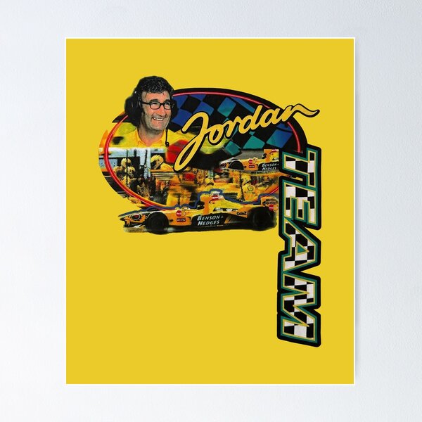 Artikelvorschau, Eddie Jordan Vintage 90er F1 Rennsport Fan Art entworfen und verkauft von StaceyOneLove.