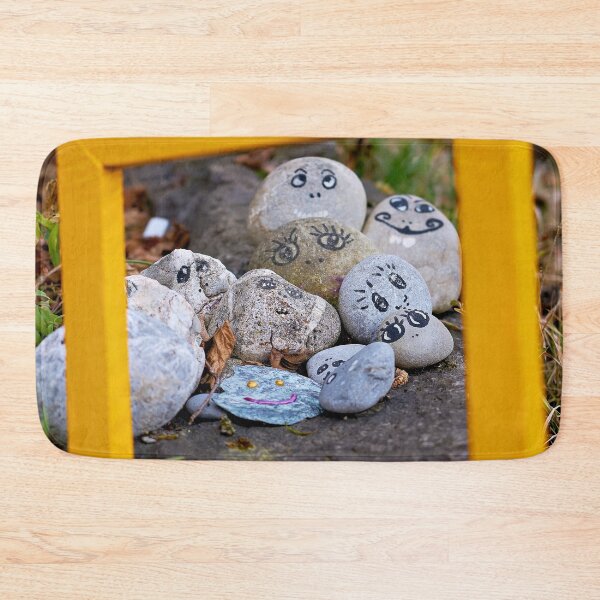Item preview, Happy smiley stones in a natural look designed and sold by beatbieri.ch.