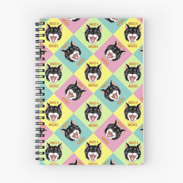 Item preview, Hugs and Hisses Cat Colour Block Pattern designed and sold by SpiritedArtwork.