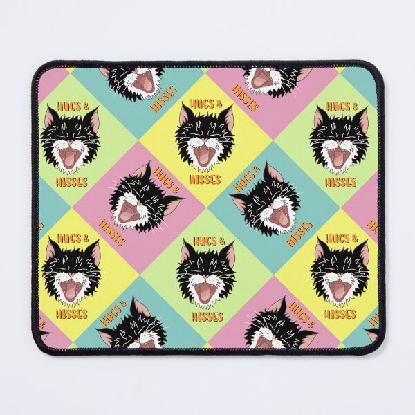 Item preview, Hugs and Hisses Cat Colour Block Pattern designed and sold by SpiritedArtwork.