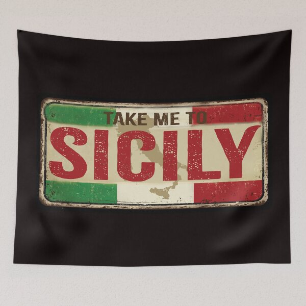 Item preview, Take me to Sicily License Plate designed and sold by Freshinkshop.