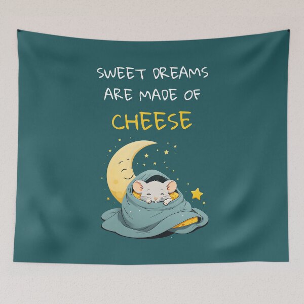 Item preview, Sweet Dreams Are Made Of Cheese Cute Mouse Good Night designed and sold by ItsLexyVibes.