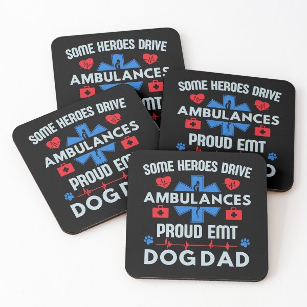 Item preview, Funny Emergency Ambulance Driver EMT Dog Dad Appreciation  designed and sold by Guess4best.