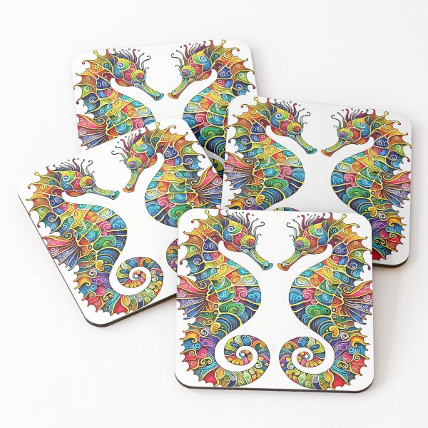Item preview, Mirror Image Seahorse Pair designed and sold by CattyCornerPOD.