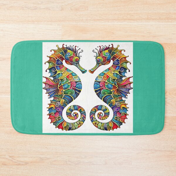 Item preview, Mirror Image Seahorse Pair designed and sold by CattyCornerPOD.