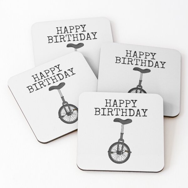 Item preview, Unicycle Happy Birthday, Unicyclist Cycle Enthusiast designed and sold by doodlerob.