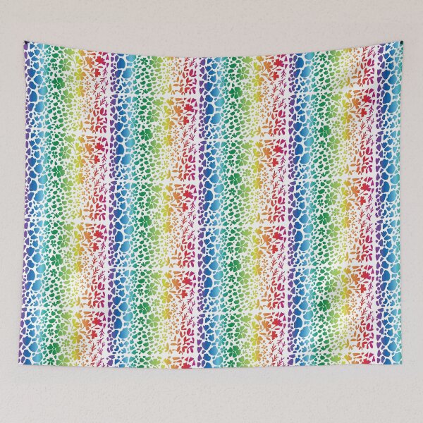 Item preview, Modern bright rainbow flower pattern designed and sold by steymo.