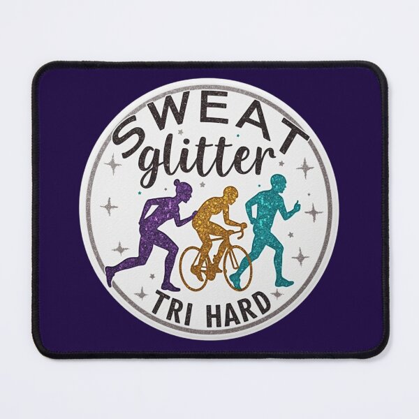 Item preview, Sweat Glitter, Tri Hard" – Fun Triathlon Motivation Sticker for Women designed and sold by Triathlongram.