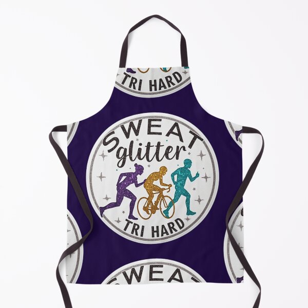 Item preview, Sweat Glitter, Tri Hard" – Fun Triathlon Motivation Sticker for Women designed and sold by Triathlongram.