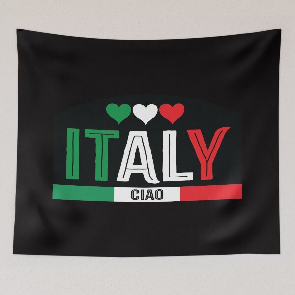 Item preview, Italian Flag Hearts Italy Ciao designed and sold by Freshinkshop.