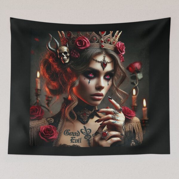 Item preview, Gothic Princess Skull Roses designed and sold by Voodoo Store Paranormal Collections.