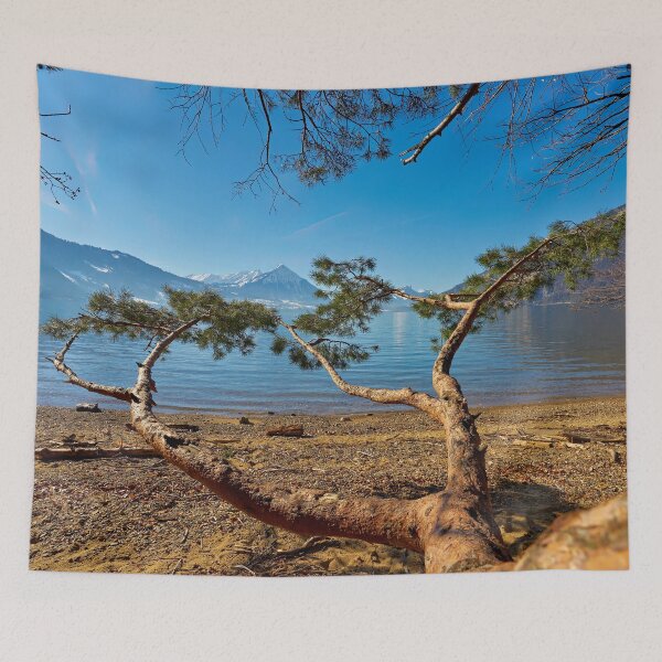 Item preview, Lake Thun and the Niesen range – harmony of water and mountains designed and sold by beatbieri.ch.