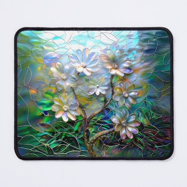 Item preview, stained glass flowers, flower tree designed and sold by ArtbyJustis.