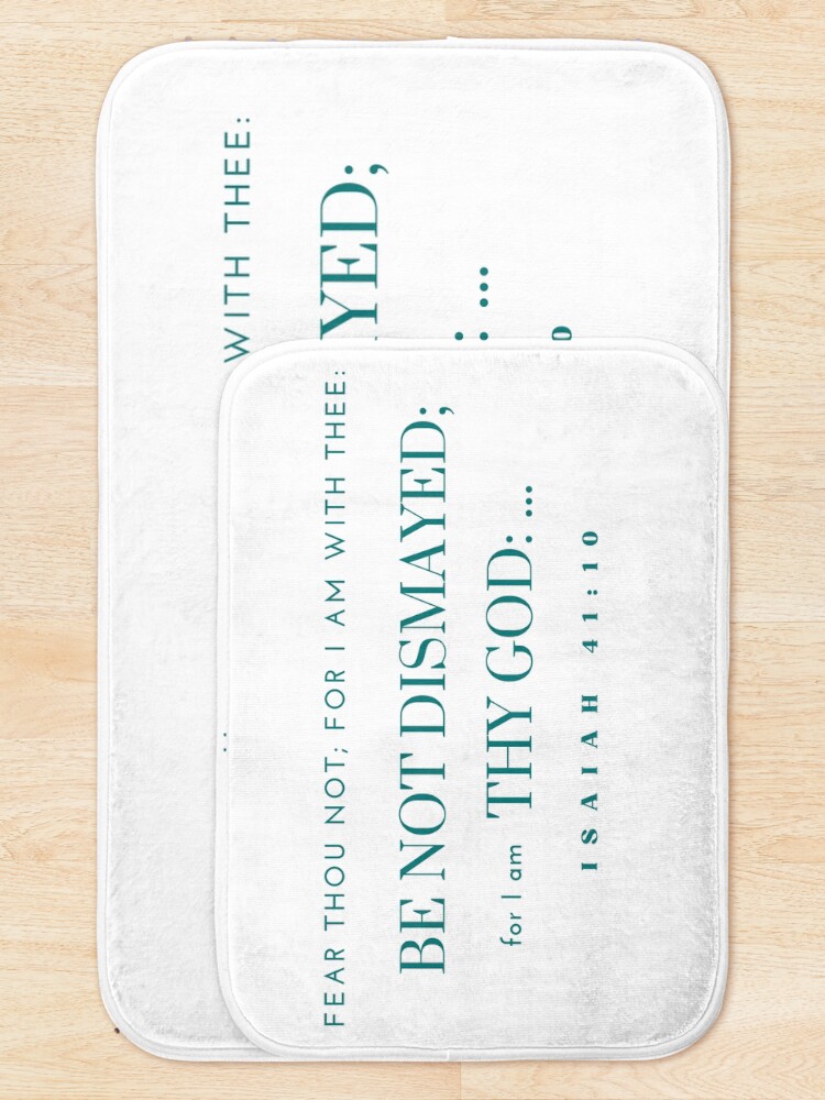 Thumbnail 5 of 6, Bath Mat, Isaiah 41:10 designed and sold by anacon18.