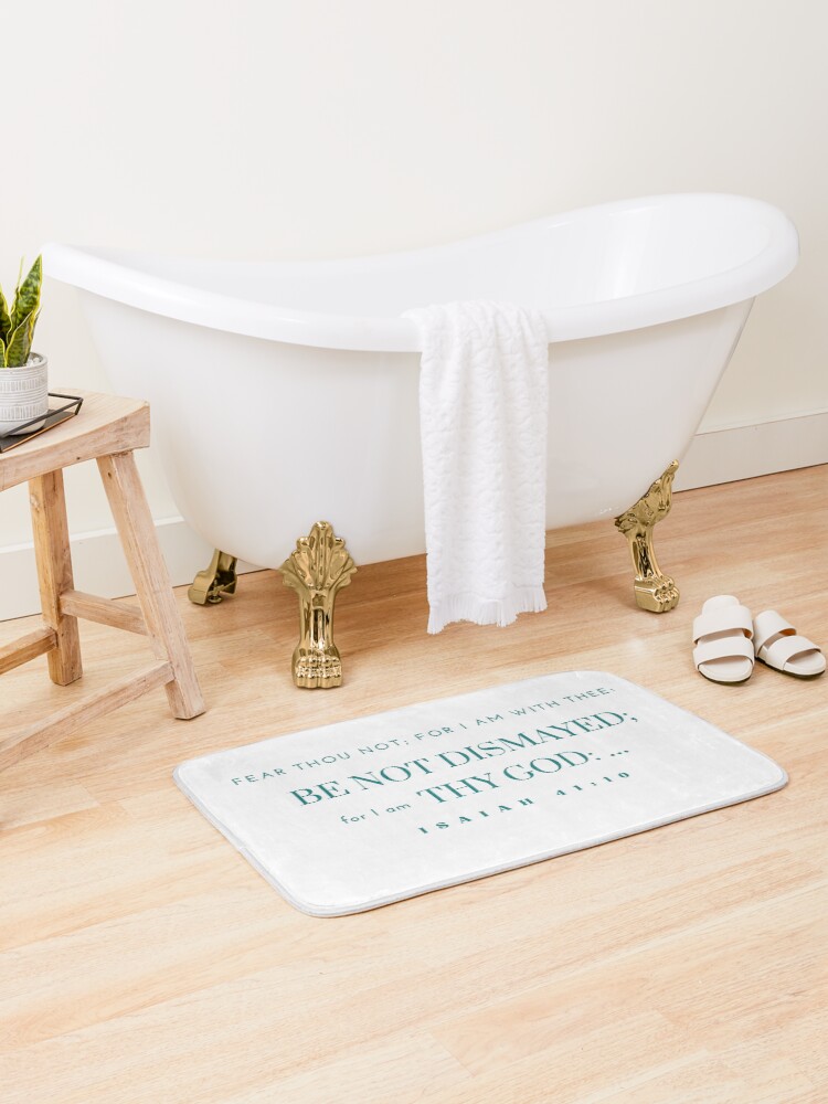 Thumbnail 2 of 6, Bath Mat, Isaiah 41:10 designed and sold by anacon18.