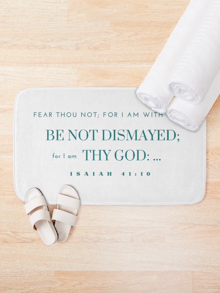 Thumbnail 1 of 6, Bath Mat, Isaiah 41:10 designed and sold by anacon18.