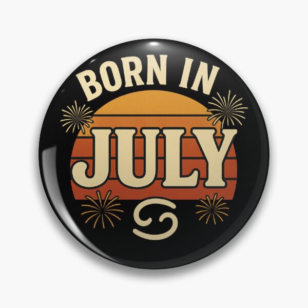 Item preview, Born in July Shirt – Retro Zodiac Birthday Tee with Cancer & Leo Sign + Fireworks designed and sold by Fantsy-world.