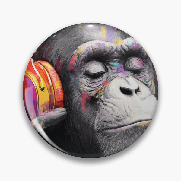 Item preview, DJ Monkey Business Thinker Ape With Headphones designed and sold by GrinGalore.