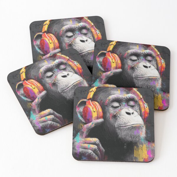 Item preview, DJ Monkey Business Thinker Ape With Headphones designed and sold by GrinGalore.