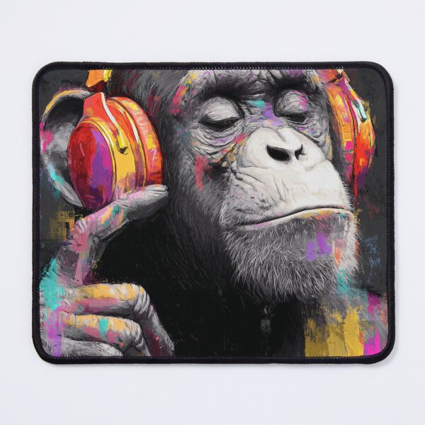 Item preview, DJ Monkey Business Thinker Ape With Headphones designed and sold by GrinGalore.