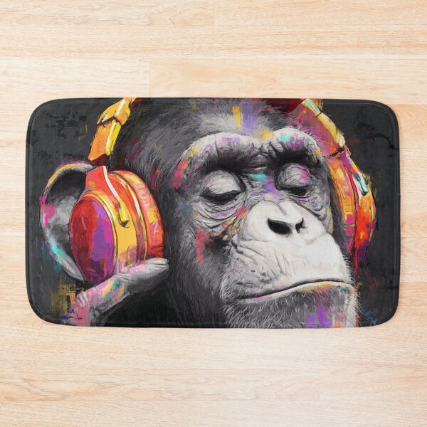Item preview, DJ Monkey Business Thinker Ape With Headphones designed and sold by GrinGalore.