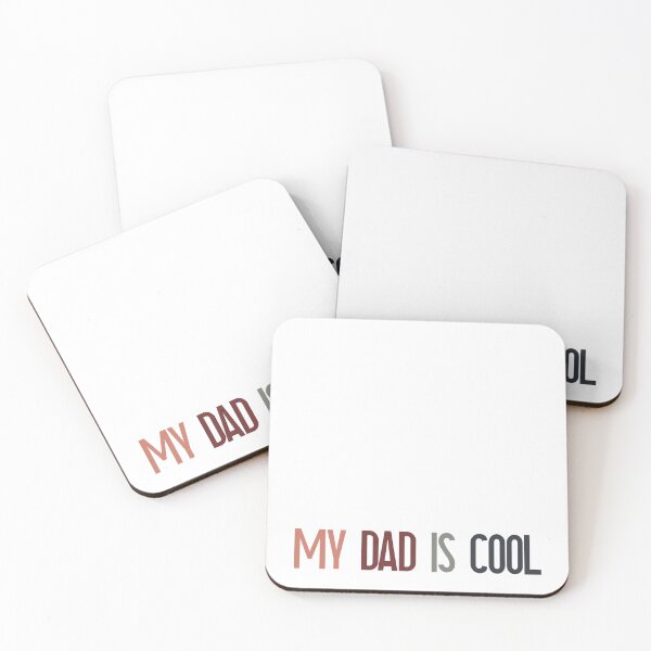 Aperçu de l'œuvre Mon père est cool – Design typographique aux tons doux créée et vendue par Katherine Ann.