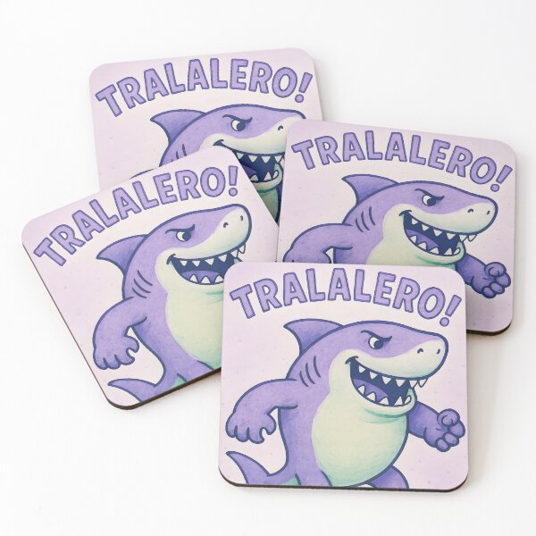 Item preview, Angry Tralalero Tralala – Purple Watercolor Cartoon Brainrot Character designed and sold by EmeraldeaArt.