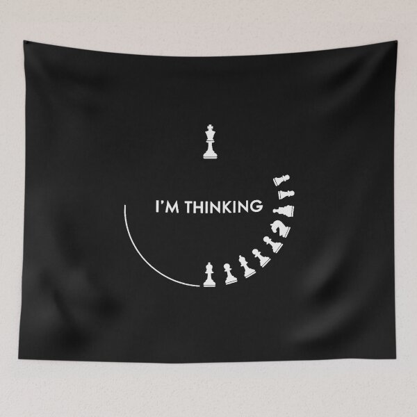 Item preview,  Modern Trendy I am Thinking chess Chess Player Chess Pieces designed and sold by SOUFIANE1991.