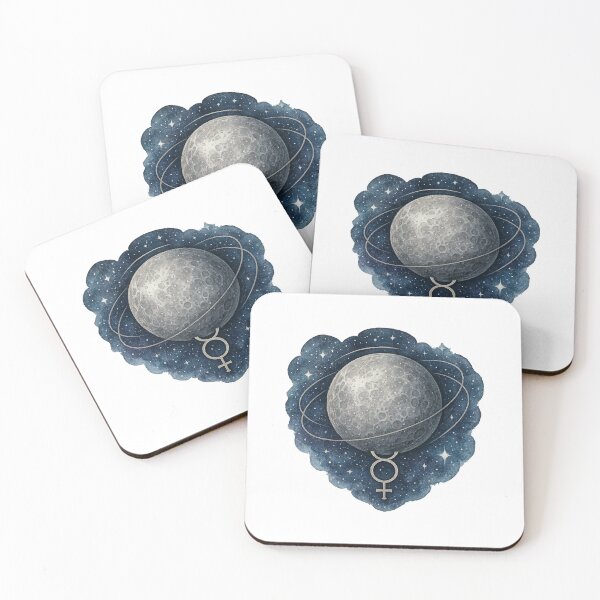 Item preview, Mercury Planet Symbol Retro Celestial Astrology Illustration designed and sold by Vendeloc.