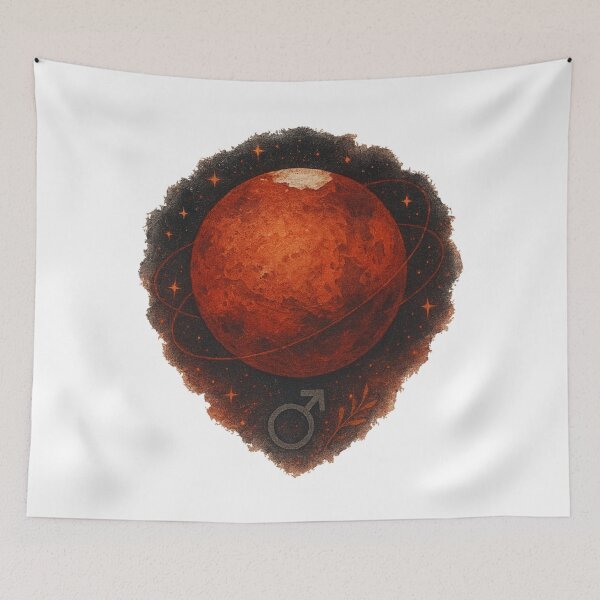Item preview, Mars Symbol Red Planet Warrior Celestial Astrology Art designed and sold by Vendeloc.