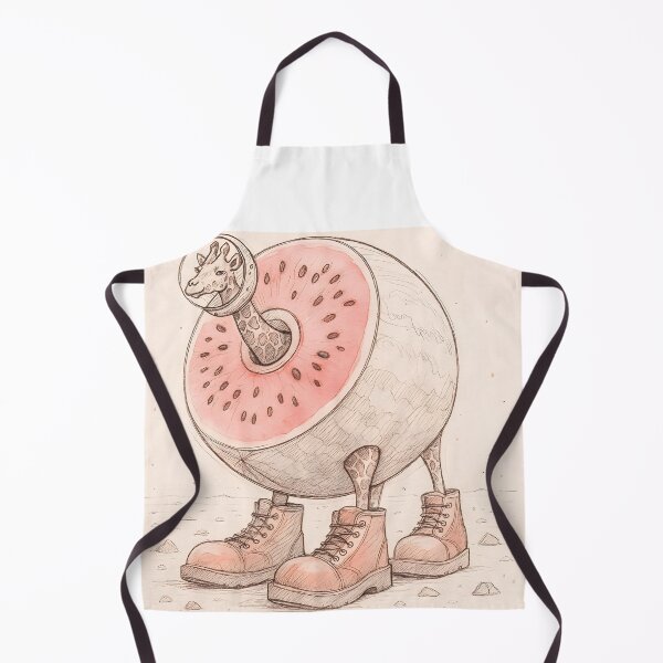 Item preview, Celeste the Watermelon Giraffe – Brainrot Astronaut in Delicate Watercolor designed and sold by EmeraldeaArt.