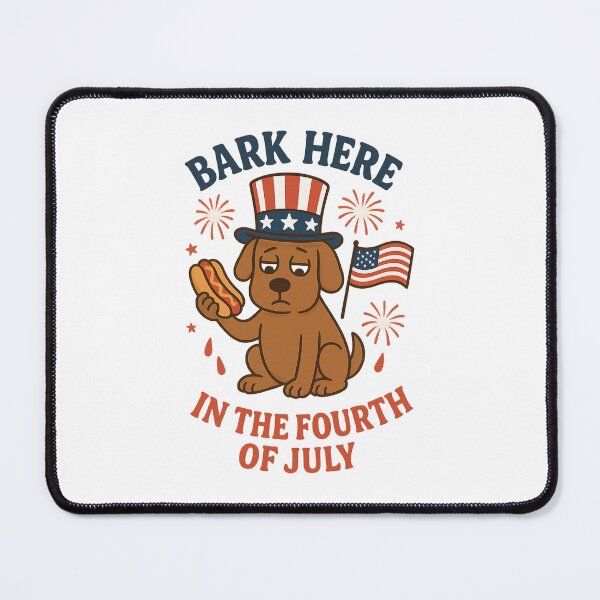 Item preview, Barking for Freedom – Funny 4th of July Dog Art designed and sold by VibeTwist.