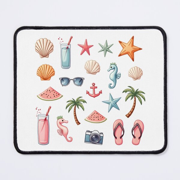 Item preview, SUMMER BEACH THEMED DOODLES designed and sold by KISHNAY-FASHION.