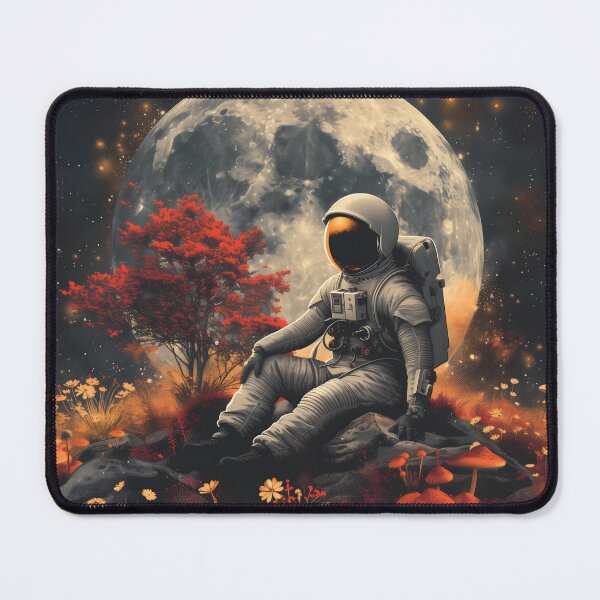 Item preview, Astronaut Moonlit Mushroom Dreamscape Cosmic Forest Fantasy designed and sold by Parkerzz.
