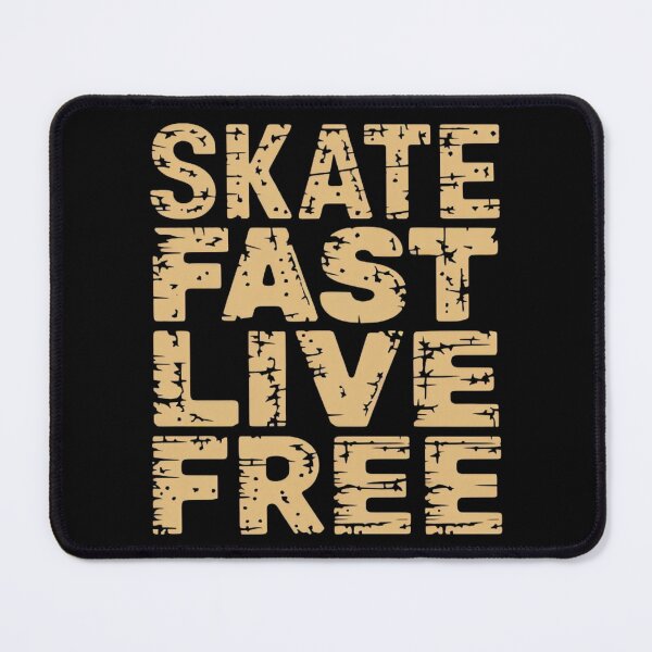 Item preview, "Skate Fast Live Free" Grunge Text Design – Vintage-Style Skateboarding Art for Apparel, Stickers & More designed and sold by ARTReMi.
