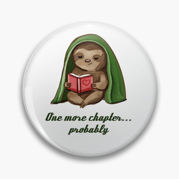 Item preview, Reading sloth with book and saying designed and sold by Lea-Cesca.